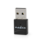 Nedis Netværk dongle | Wi-Fi | AC600 | 2.4/5 GHz (Dual Band) | USB2.0 | Wi-Fi-hastighed total: 600 Mbps | Windows 10 / Windows 11 / Windows 8