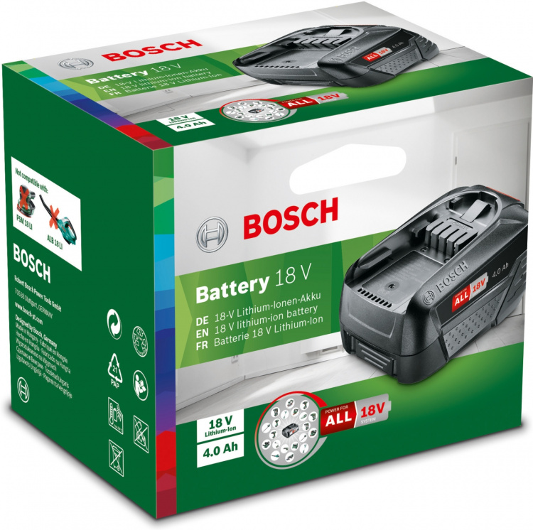 Bosch 18 V Li-on batteri, 4,0 Ah
