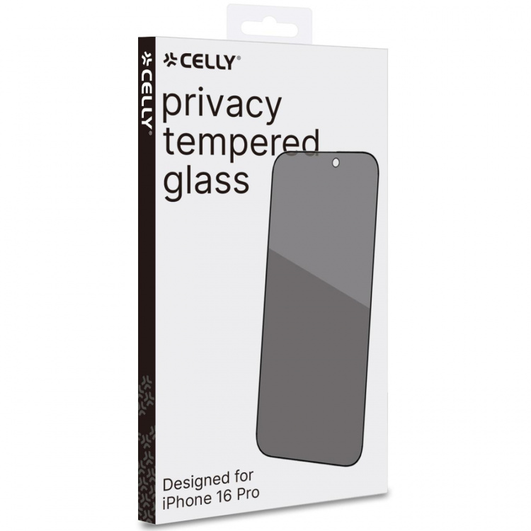 Celly Privacy Skärmskydd Härdat glas iPhone 16 Pro