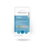 Nedis Stereo Audio Adapter | 6.35 mm Hanstik | 3.5 mm Hunstik | Guldplateret | Lige | Metal | Sølv | 1 stk. | Box