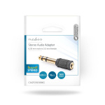 Nedis Stereo Audio Adapter | 6.35 mm Hanstik | 3.5 mm Hunstik | Guldplateret | Lige | ABS | Sort | 10 stk. | Konvolut