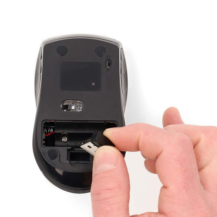 Nedis Mus | Trådløs | 800 / 1200 / 1600 dpi | Justerbar DPI | Antal knapper: 4 | Til begge hænder