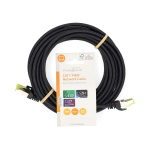 Nedis CAT7 netværkskabel | S/FTP | RJ45 Han | RJ45 Han | 5.00 m | Snagless | Runde | LSZH | Sort | Label