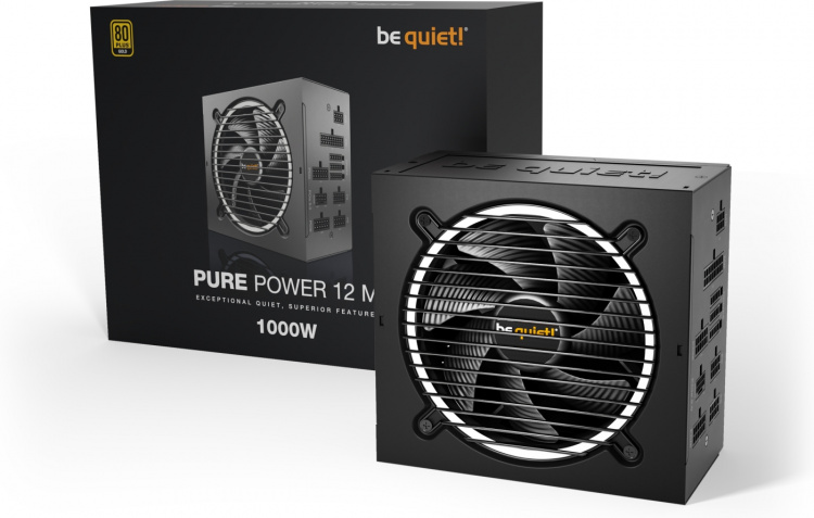 Be Quiet! Pure Power 12 M ATX-strømforsyning, 1000 W Be Quiet! Pure Power 12 M ATX-strømforsyning, 1000 W