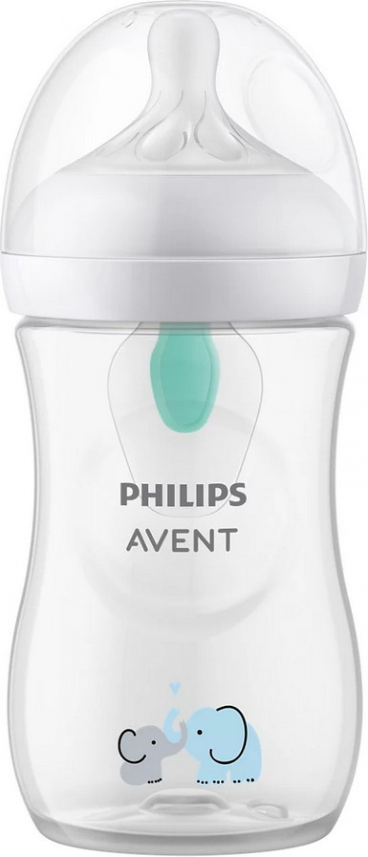 Philips Avent SCY673/81 Natural Response AirFree sutteflaske, 260 ml, elefant Philips Avent SCY673/81 Natural Response AirFree sutteflaske, 260 ml, elefant