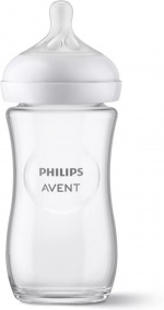 Philips Avent SCY933/01 Natural Response-sutteflaske af glas, 240 ml