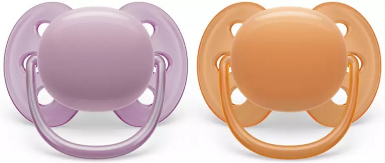 Philips Avent SCF091/33 Ultra Soft-sutter, 6-18 måneder, 2 stk, rødlig