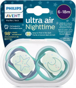 Philips Avent SCF376/13 Ultra Air Nighttime-sutter 6-18 måneder, 2 stk