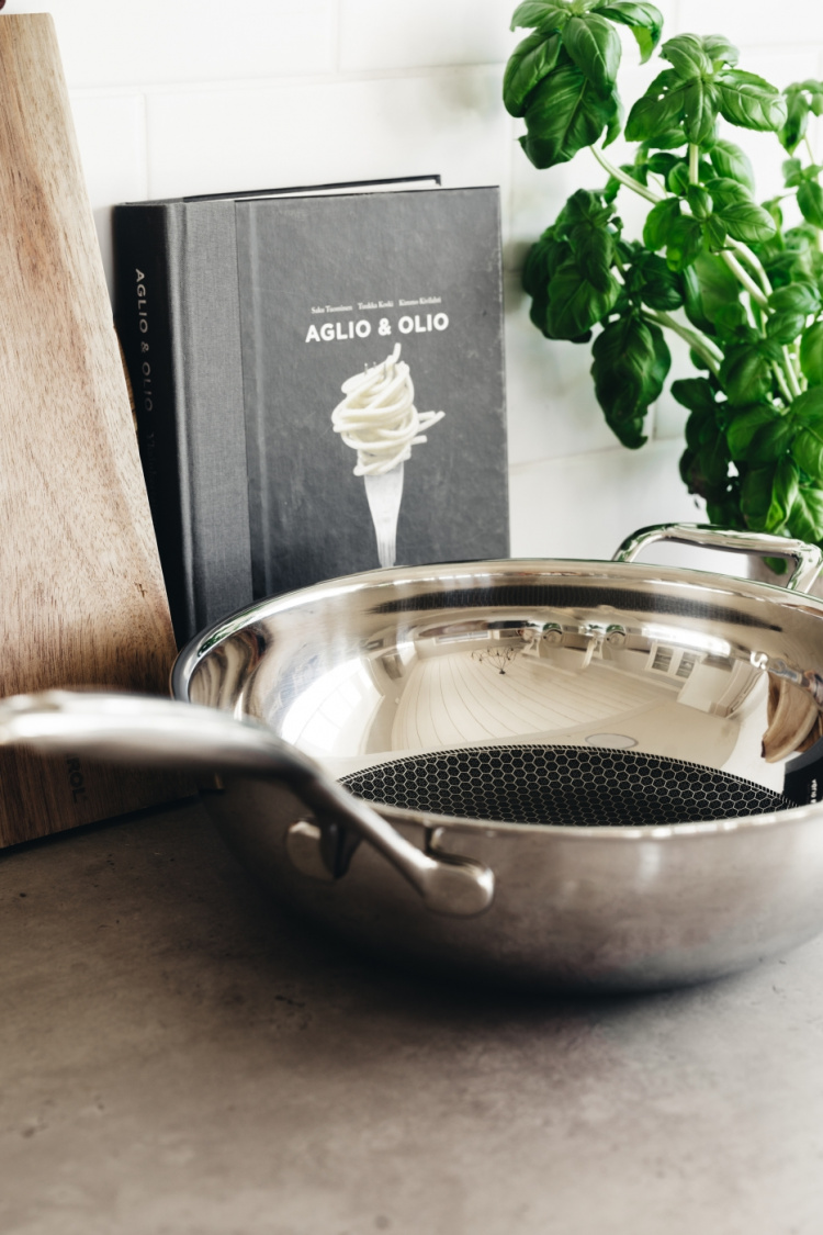 Heirol Pro Steelsafe wok, rustfrit stål + non-stick belægning, 28 cm