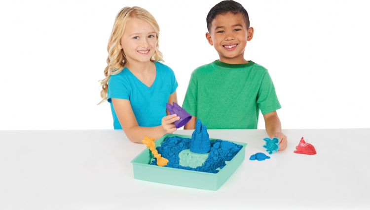 Kinetic Sand sandkassesæt, blå