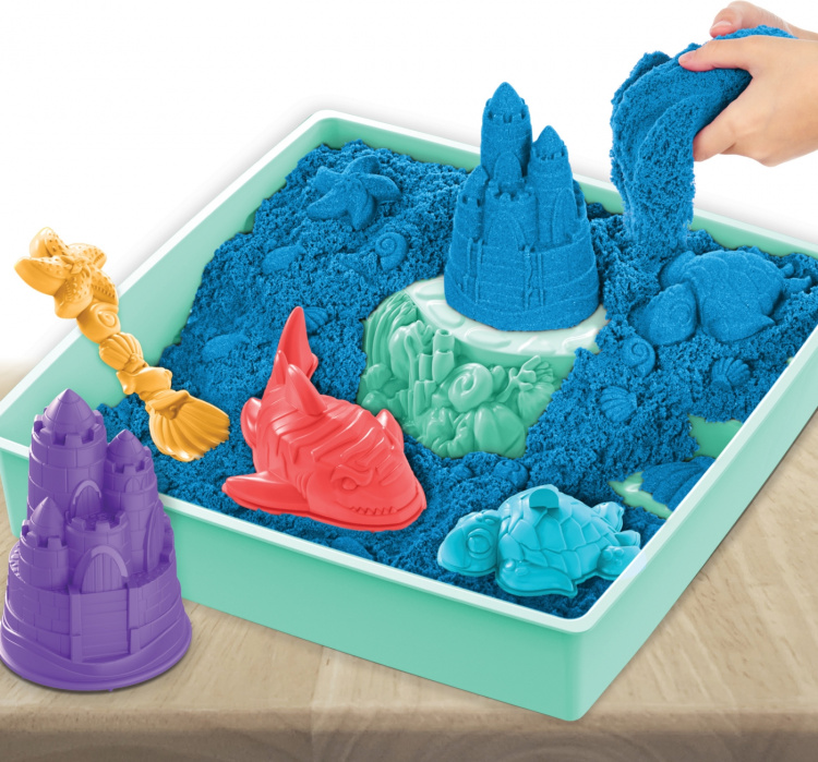 Kinetic Sand sandkassesæt, blå