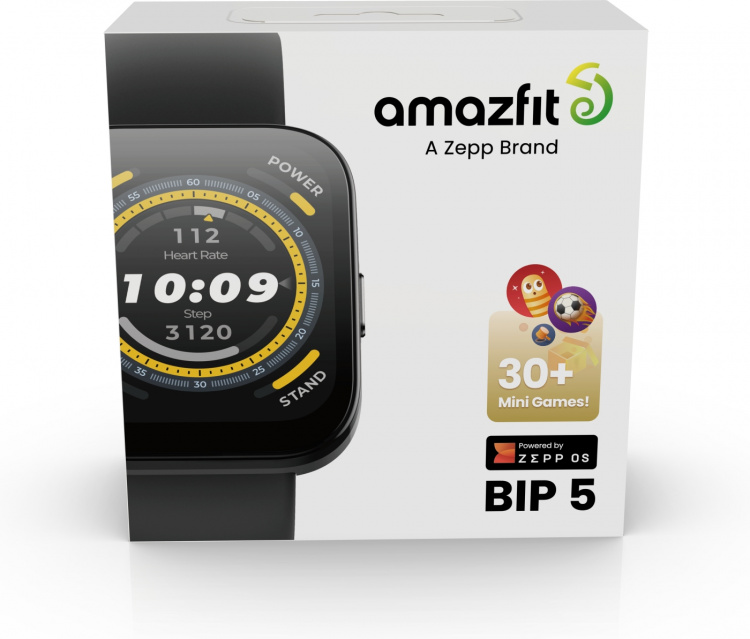 Amazfit Bip 5 smartwatch, 46 mm, sort