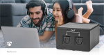 Nedis Video Transmitter | 1-veje | Indgang til lyd- / video- / dataforbindelser: TosLink Female | Audio / video / dataforbindelser output: 2x TosLink | Trykknap | Metal | Sort