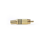 Nedis RCA-stik | Lige | Han | Guldplateret | Lodde | Kabeldiameter: 7.0 mm | Metal | Sort | 10 stk. | Konvolut