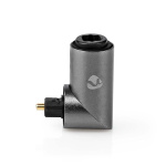 Nedis TosLink Adapter | Toslink Hun | TosLink Male | Vinkel 90° | Aluminium | Gun Metal Grå | 1 stk. | Box