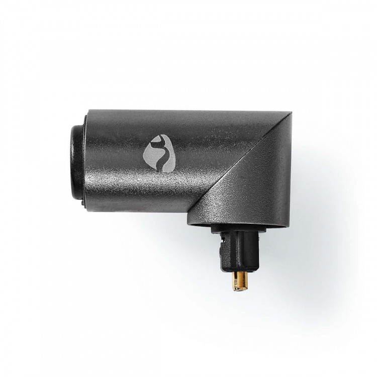 Nedis TosLink Adapter | Toslink Hun | TosLink Male | Vinkel 90° | Aluminium | Gun Metal Grå | 1 stk. | Box