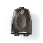 Nedis TosLink Adapter | Toslink Hun | 2x Toslink Hun | Splitter | Aluminium | Gun Metal Grå | 1 stk. | Box