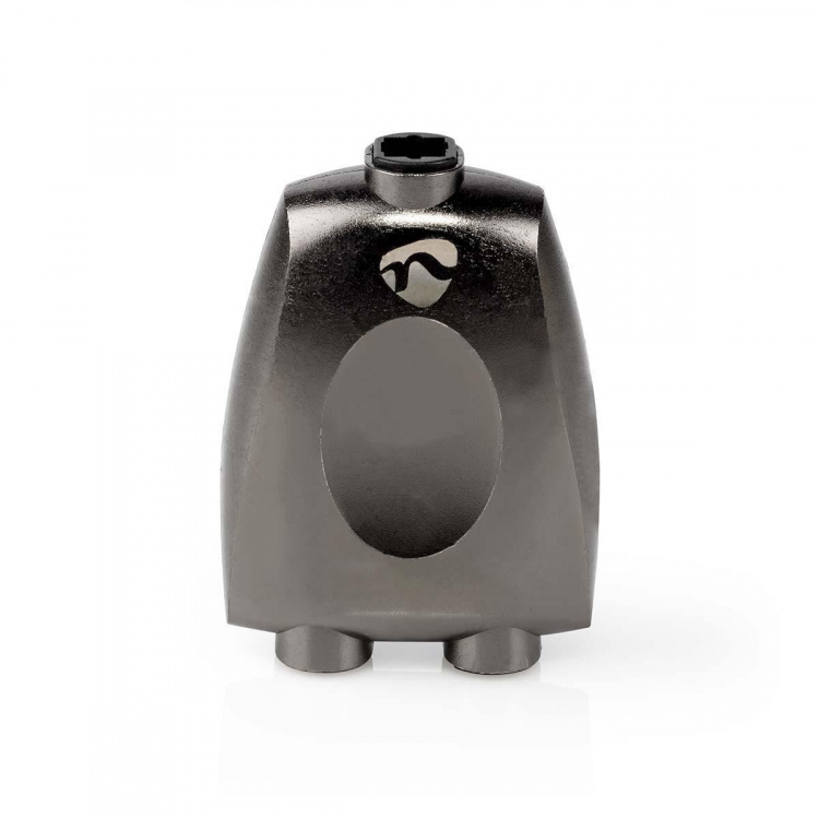 Nedis TosLink Adapter | Toslink Hun | 2x Toslink Hun | Splitter | Aluminium | Gun Metal Grå | 1 stk. | Box