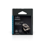 Nedis TosLink Adapter | Toslink Hun | 2x Toslink Hun | Splitter | Aluminium | Gun Metal Grå | 1 stk. | Box