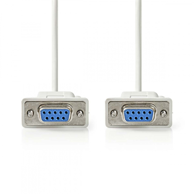 Nedis Nulmodemkabel | D-SUB 9-Pin hun | D-SUB 9-Pin hun | Nikkelplateret | 2.00 m | Runde | PVC | Elfenben | Label