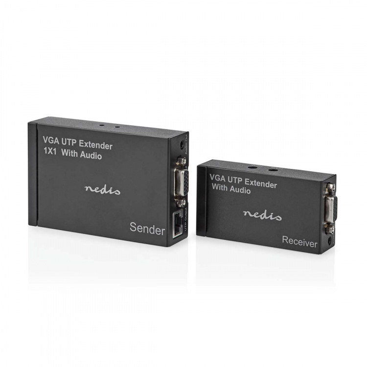 Nedis VGA extender | VGA / Audio | Afstand op til: 300 m | Cat5e / Cat6 | 1920x1200 | Euro / Type C (CEE 7/16)