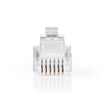 Nedis Telecom Connector | Tilslutnings Type: RJ12 | Lige | Belægning: Guldplateret | PVC | Gennemsigtig
