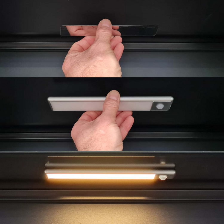 Nedis Skabslampe | 110 lm | Opladningsbar | 1100 mAh | Bevægelsessensor | 10 timer | 5 V DC