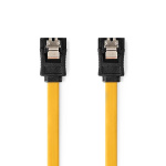 Nedis SATA kabel | 6 Gbps | SATA 7-Pin Hun | SATA 7-Pin Hun | Nikkelplateret | 1.00 m | Fladt | PVC | Gul | Box