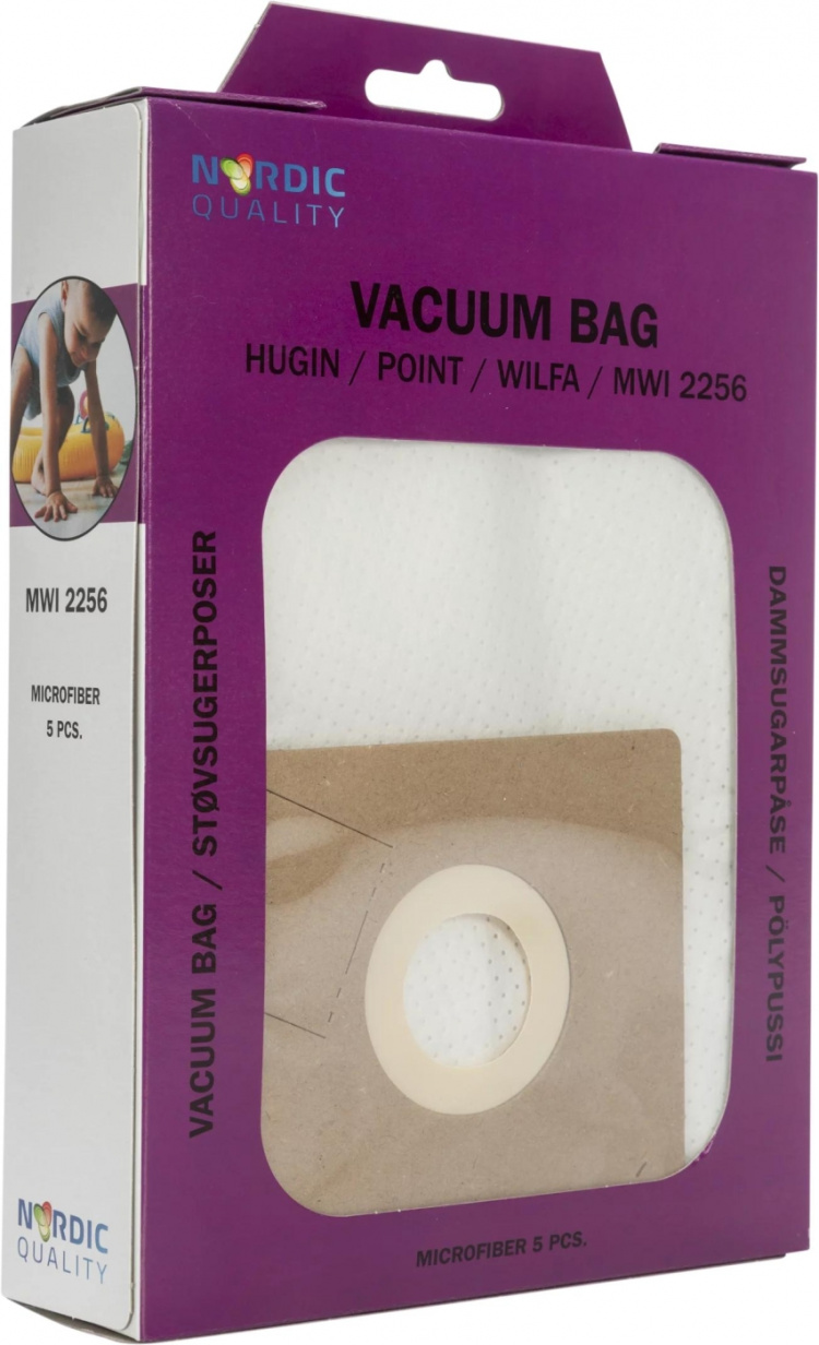 Nordic Quality MWI 2256 Dammsugarpåsar, 5 st