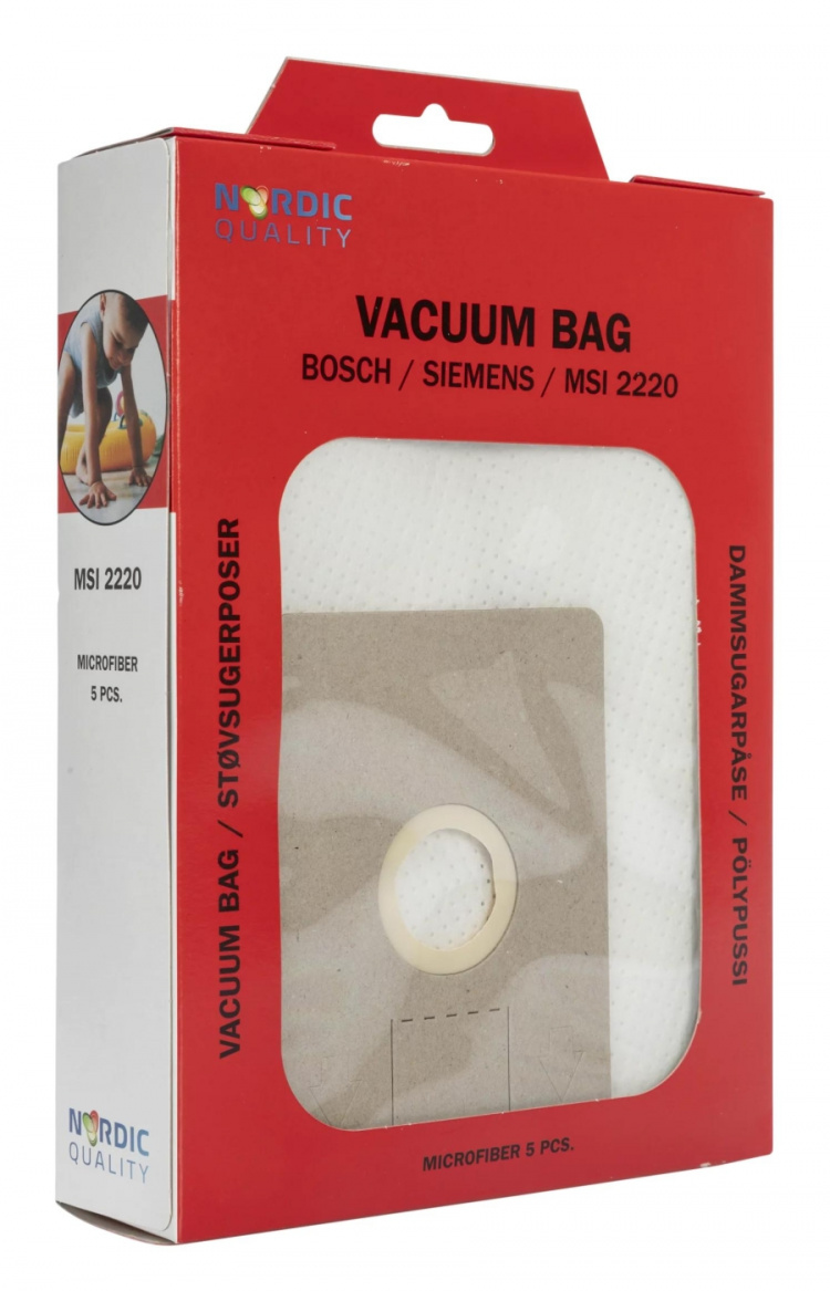 Nordic Quality MSI 2220 Dammsugarpåsar, 5 st