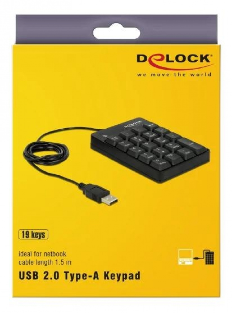 DeLOCK USB Keypad 19 keys black