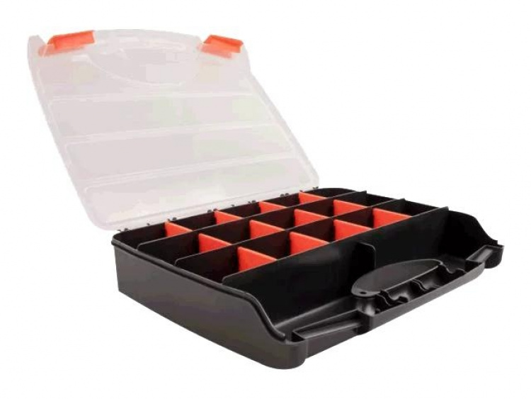 DeLOCK Sorting box 17 compartments 320 x 255 x 60 mm orange, black