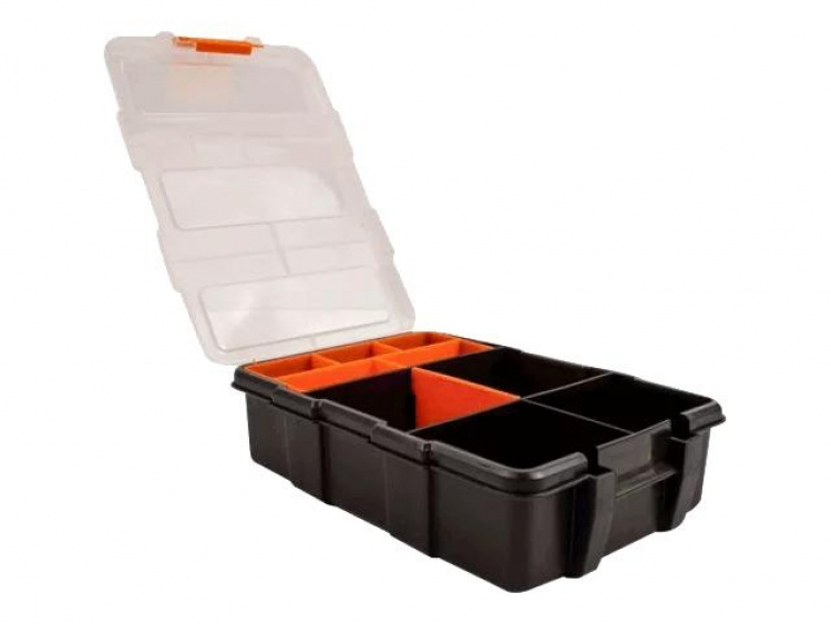 DeLOCK Sorting box 11 compartments 220 x 155 x 60 mm orange, black