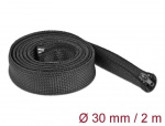 DeLOCK Braided Sleeve with zip fastener heat-resistant 2 m x 30 mm