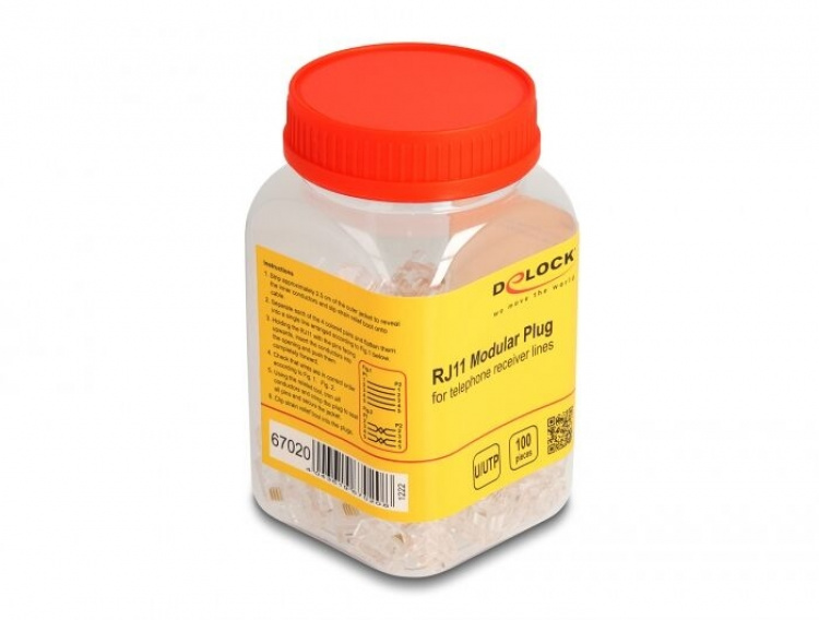 DeLOCK RJ11 Modular Plug 100 pcs