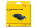 DeLOCK Mini PCIe-konverter til 2 x SATA med RAID