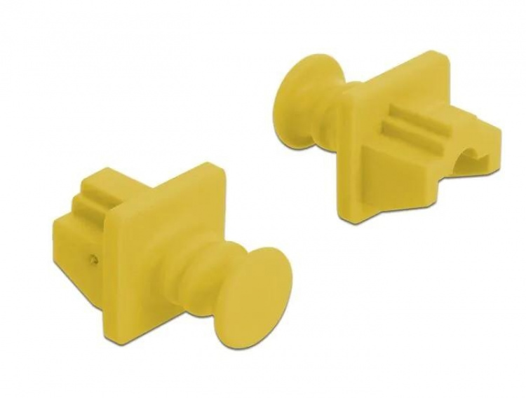 DeLOCK Dust Cover for RJ45 jack 10 pieces yellow