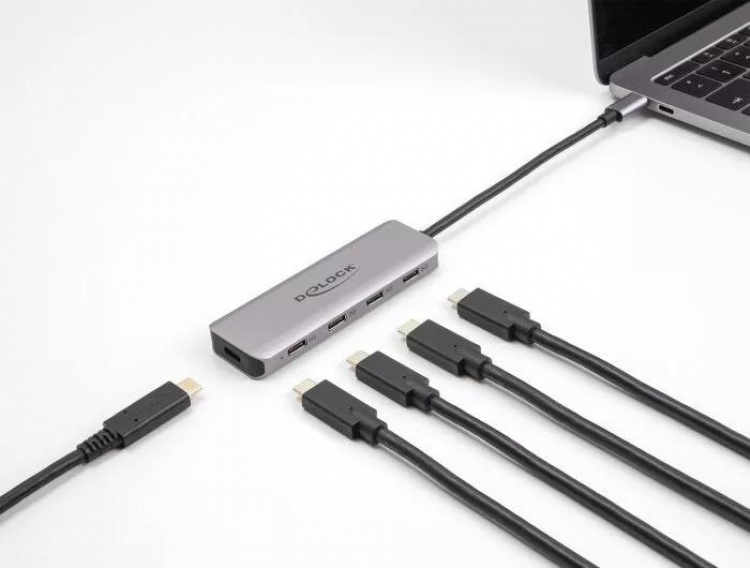 DeLOCK USB 5 Gbps 4 Port USB Type-C™ Hub with USB Type-C™ connector