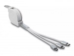 DeLOCK USB Type-C™ 3 in 1 Retractable Charging Cable