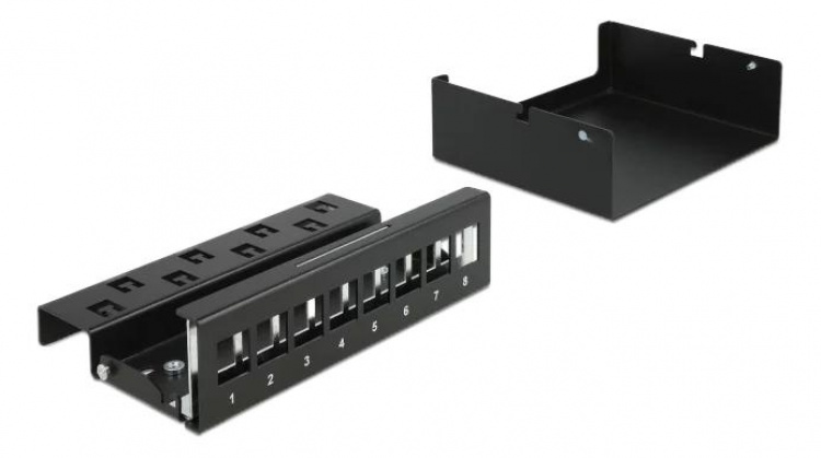 DeLOCK Keystone Patch Panel 8 Port black