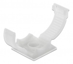 DeLOCK Cable holder w/ locking clip self-adhesive screwable natural