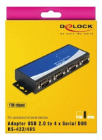 DeLOCK USB 2.0 adapter for 4 x Serial ports RS-422/485, black