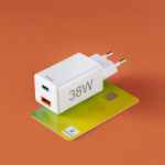 Hama Mini-oplader USB-C + USB-A Qualcomm 3.0 38W Hvid Hama Mini-oplader USB-C + USB-A Qualcomm 3.0 38W Hvid