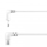 Hama Strømkabel Eurostik Vinklet Hvid 3 m Hama Strømkabel Eurostik Vinklet Hvid 3 m