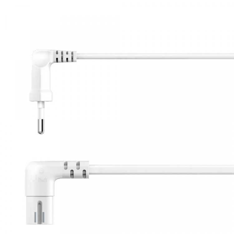 Hama Strømkabel Eurostik Vinklet Hvid 3 m Hama Strømkabel Eurostik Vinklet Hvid 3 m