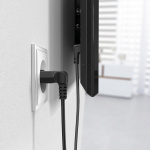 Hama Strømkabel Eurostik Vinklet Sort 3 m