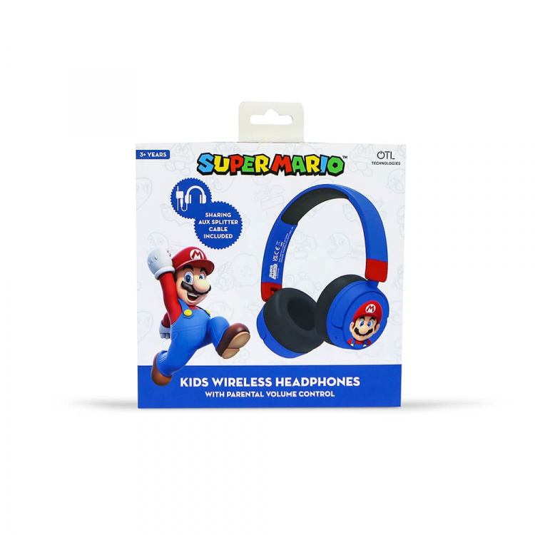 Super Mario Headphone On-Ear Kids Wireless 85/95dB Super Mario Headphone On-Ear Kids Wireless 85/95dB