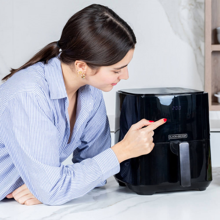 BLACK+DECKER Air Fryer Sort 5L 1450W