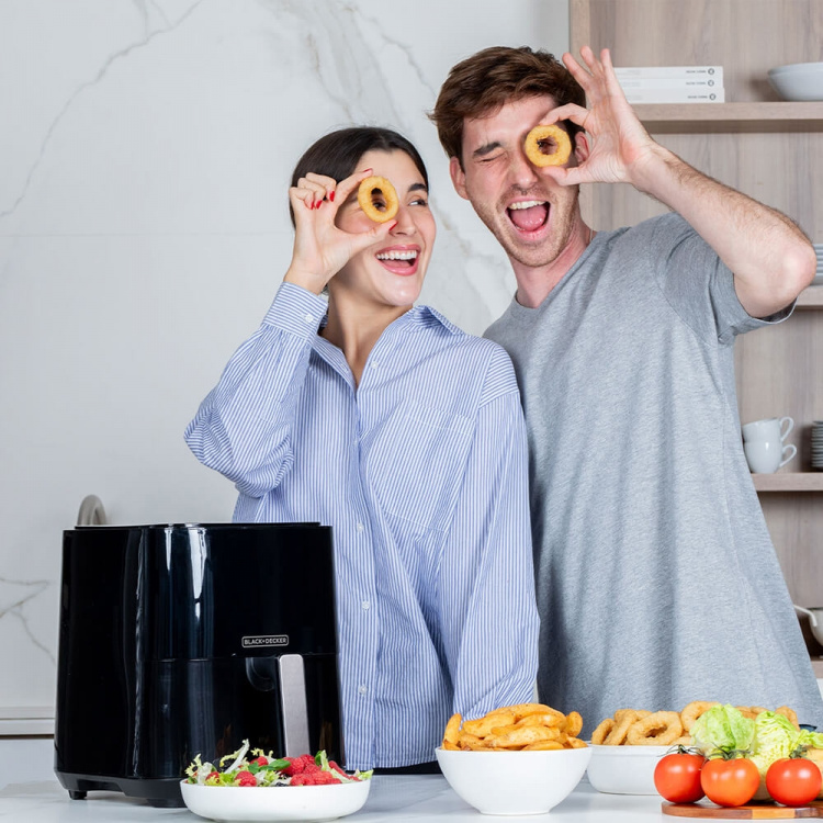 BLACK+DECKER Air Fryer Sort 5L 1450W