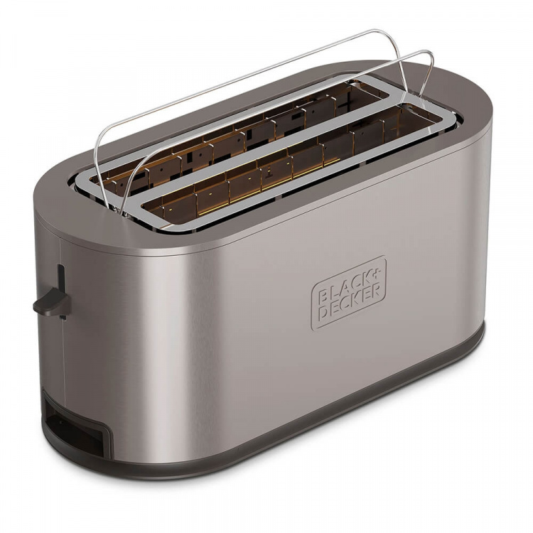BLACK+DECKER Brødrister 2 rum Rustfrit stål